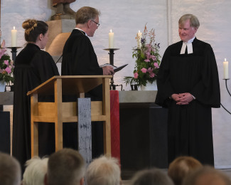 Thomas Prieto Peral und Rebecca Scherf verabschieden Björn Mensing, 12.7.2026, Foto Birte Mensing